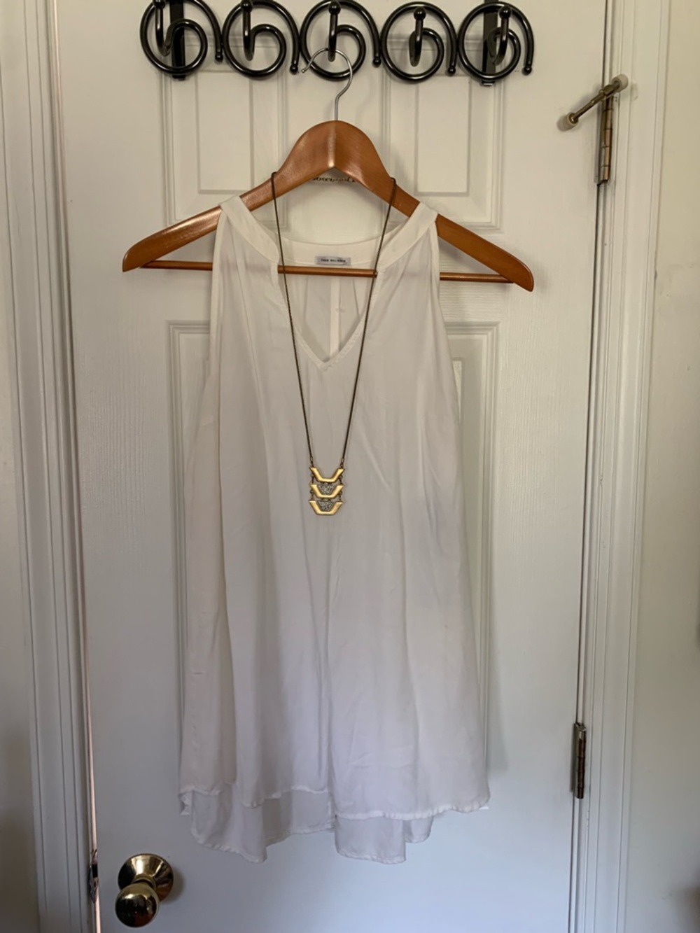 True Religion Blanco Split Neck Tunic Tank